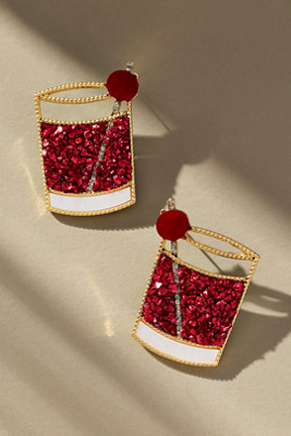 By Anthropologie Festive Cocktail Icon Earrings In Multi