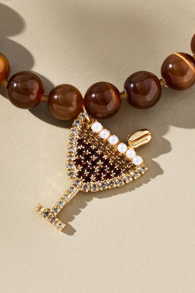 Festliches Perlengetränk-Charme-Halsband #1