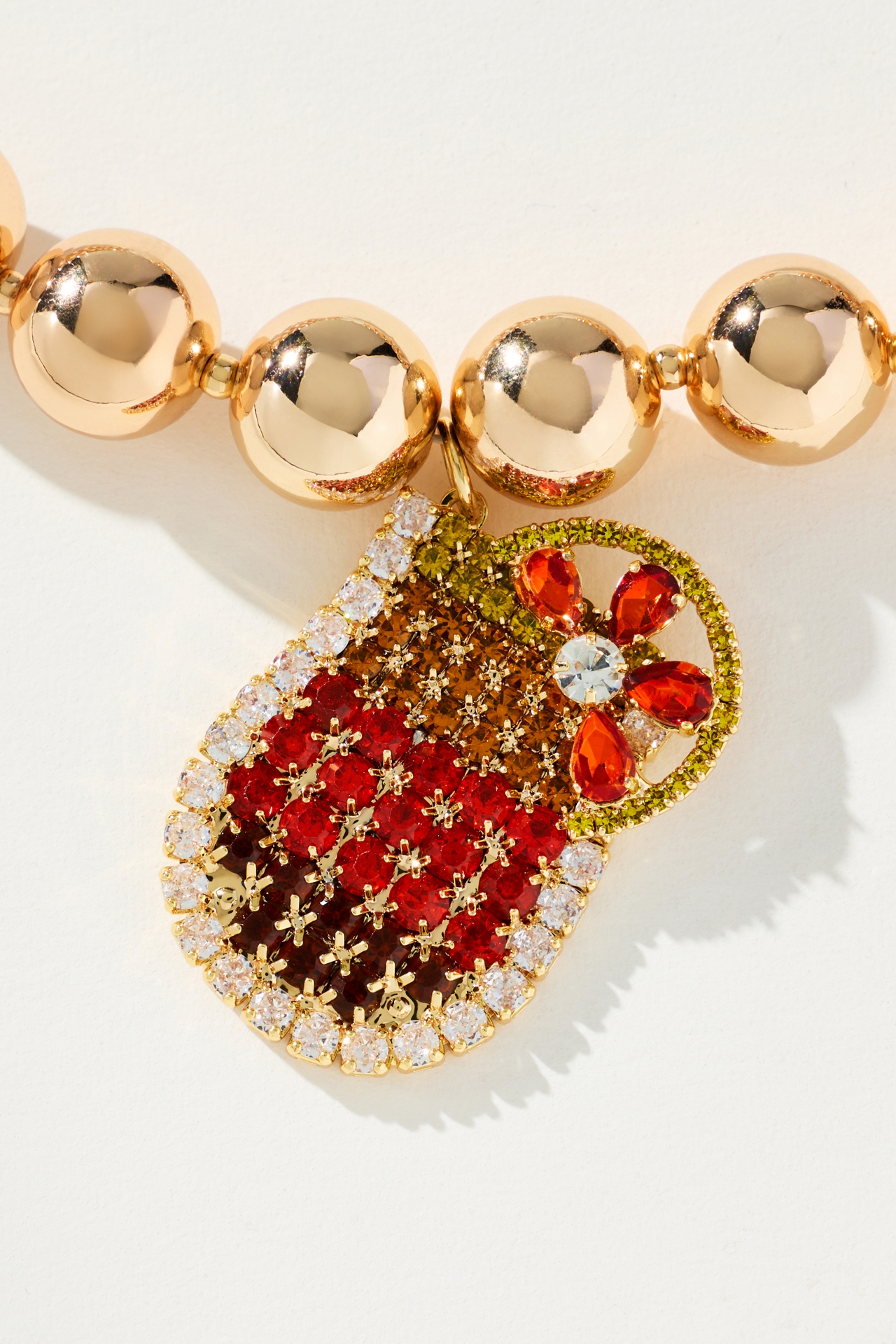Festive Beaded Drink Charm Necklace