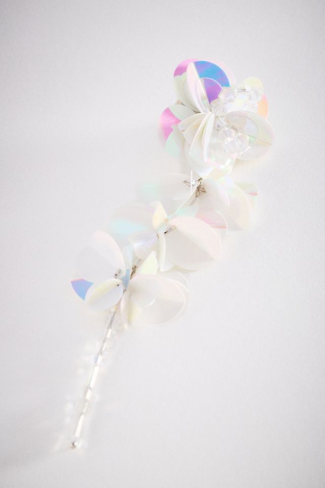 Paillette Floral Drop Earrings #1