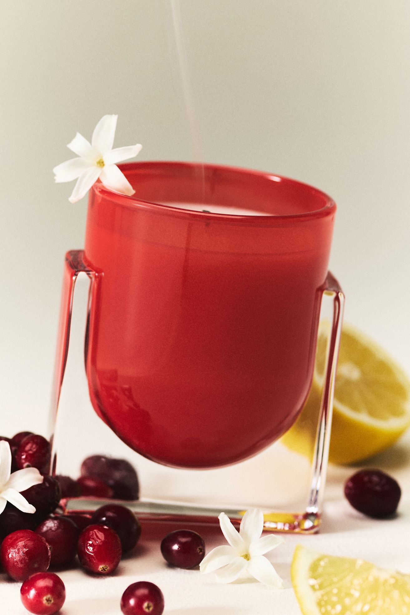 Found Notes Fruity Berry Citron & Blossom Glass Candle - Berry Citron Blossom, S