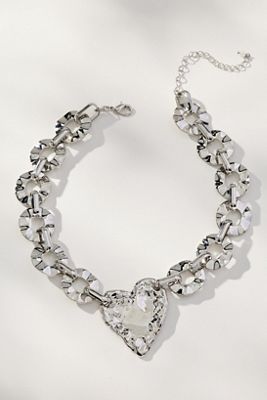 By Anthropologie Chunky Heart Chain Necklace