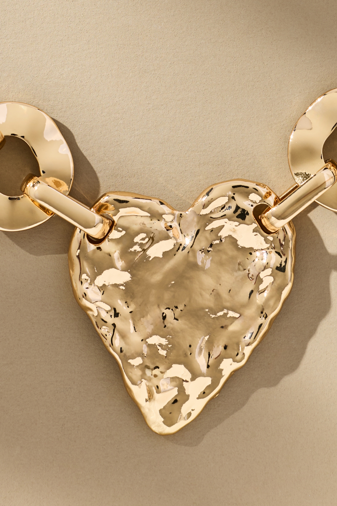 By Anthropologie Chunky Heart Chain Necklace