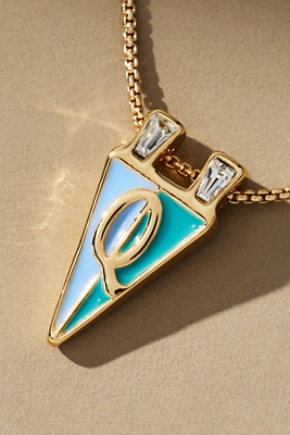 By Anthropologie Collegiate Flag Monogram Charm Necklace