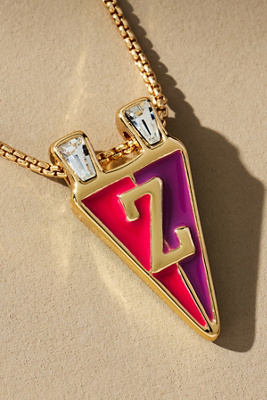 By Anthropologie Collegiate Flag Monogram Charm Necklace