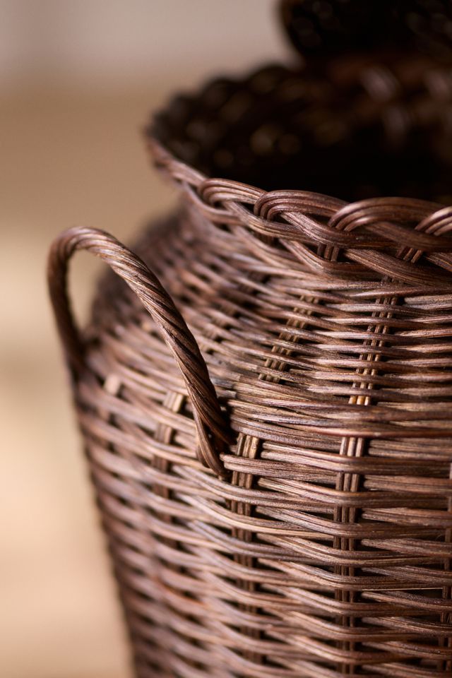 Rattan Urn Handled Laundry Basket #1