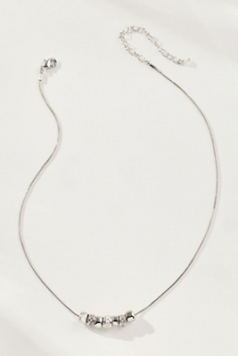 By Anthropologie Metal Donut Rope Necklace In Silver