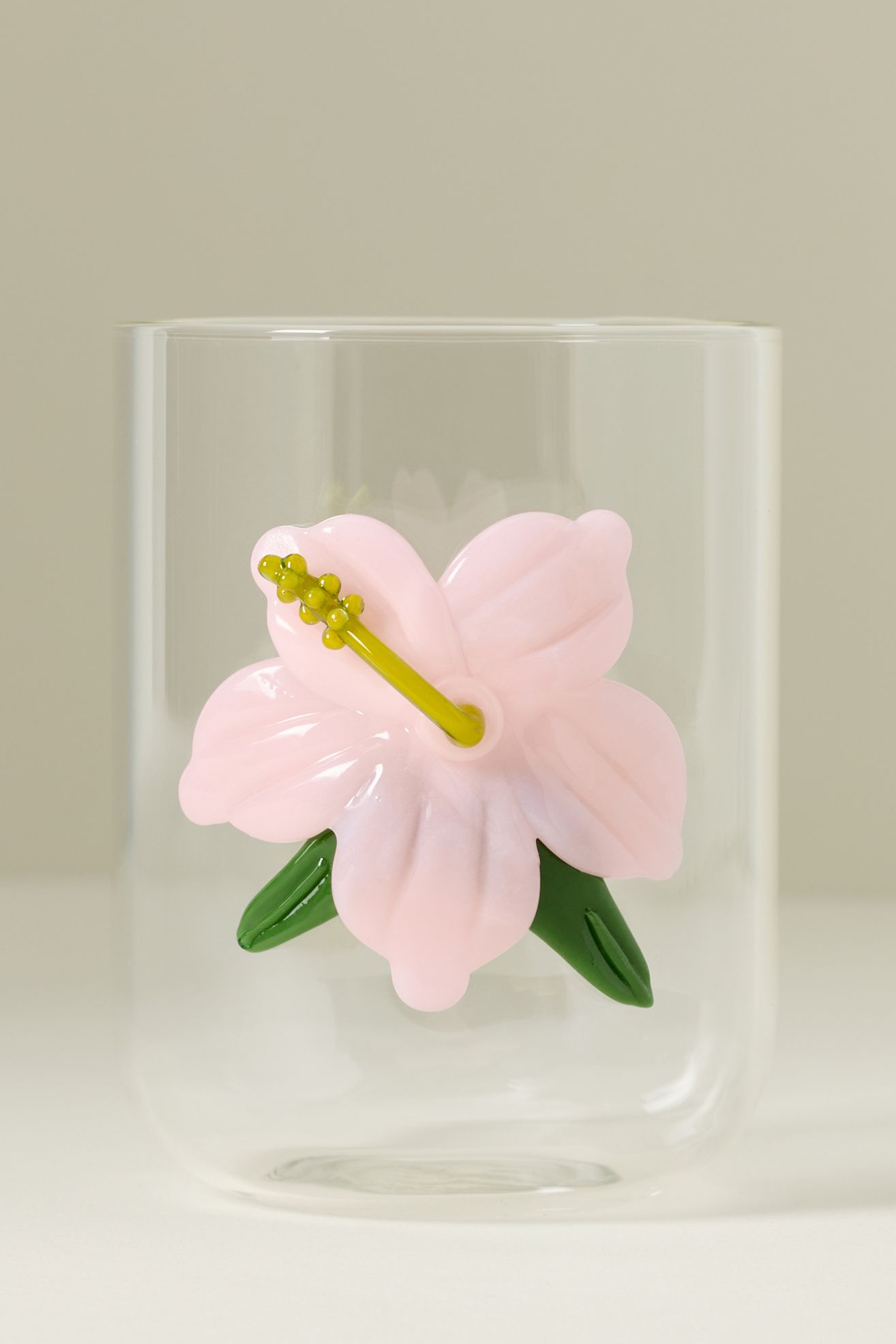 The Love Notes Island Icon Juice Glass - Pink Hibiscus, One Size