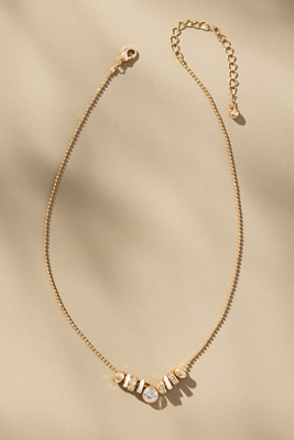 By Anthropologie Crystal Donut Necklace In Gold
