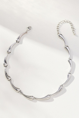 By Anthropologie Drippy Bean Necklace In Silver
