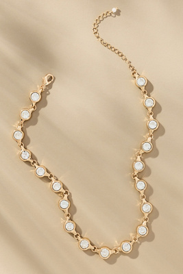 By Anthropologie Crystal Circle Necklace In Gold