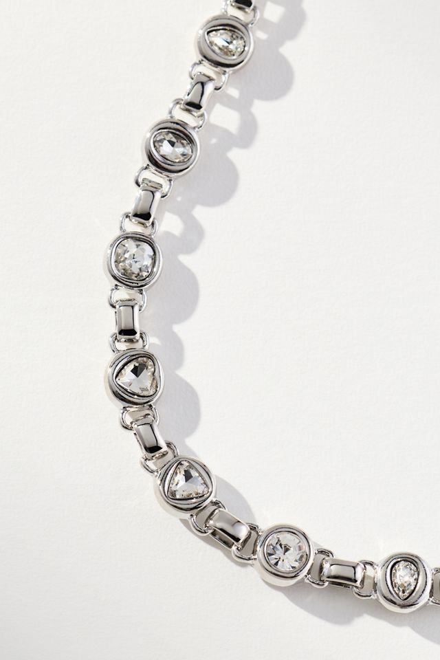 Round Bezel Crystal Necklace #1