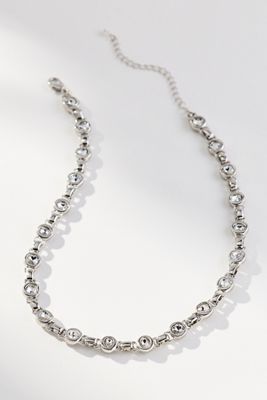 Round Bezel Crystal Necklace