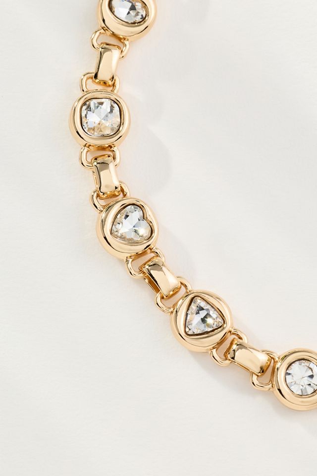 Round Bezel Crystal Necklace #1