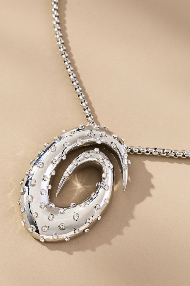 Glitz Swirl Pendant Necklace #1