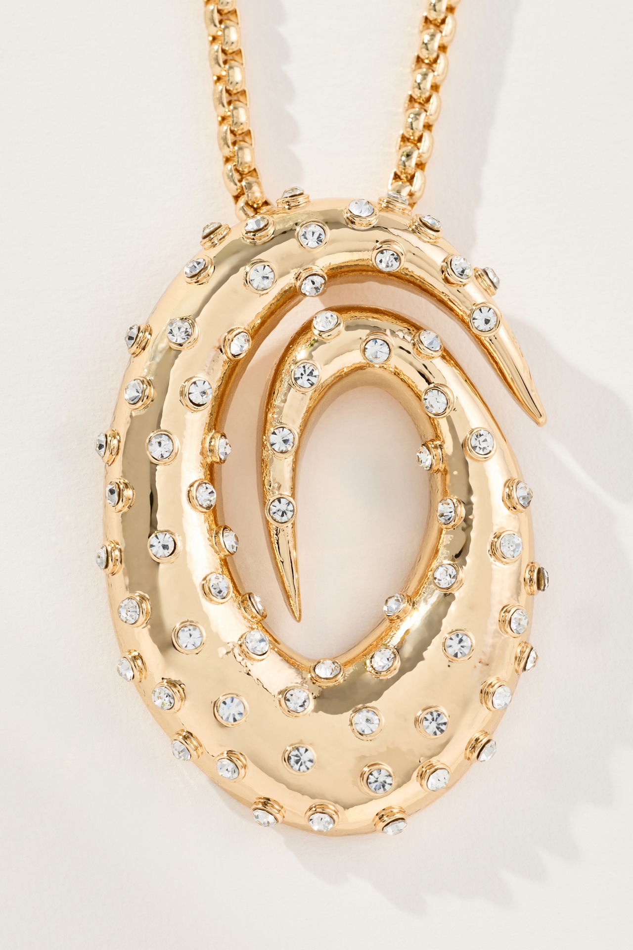 Glitz Swirl Pendant Necklace