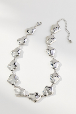 By Anthropologie Mod Chunky Necklace In Silver