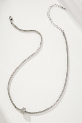 By Anthropologie Single Donut Charm Necklace In Silver