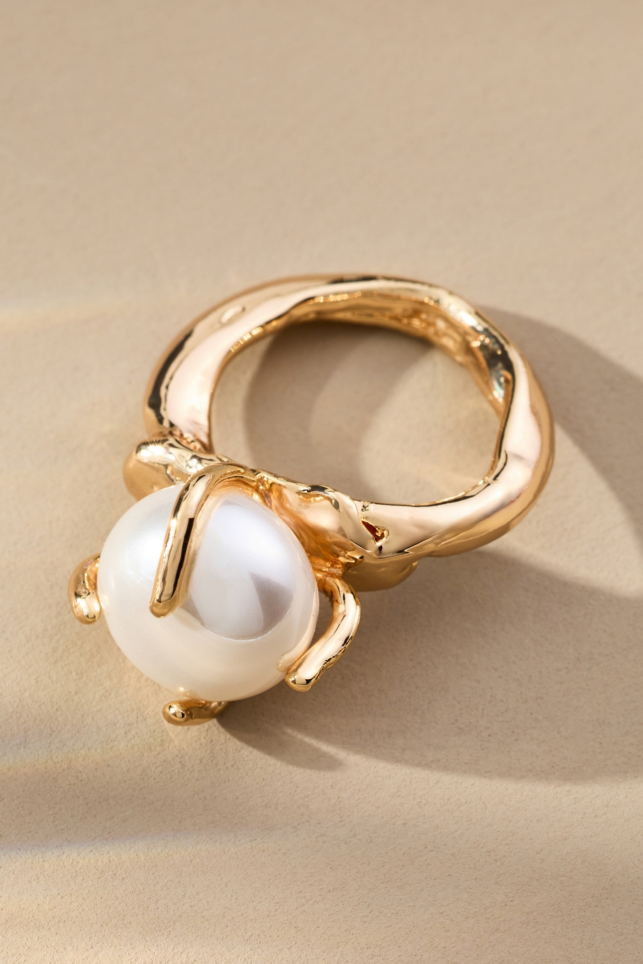 Large Pearl Cocktail Ring