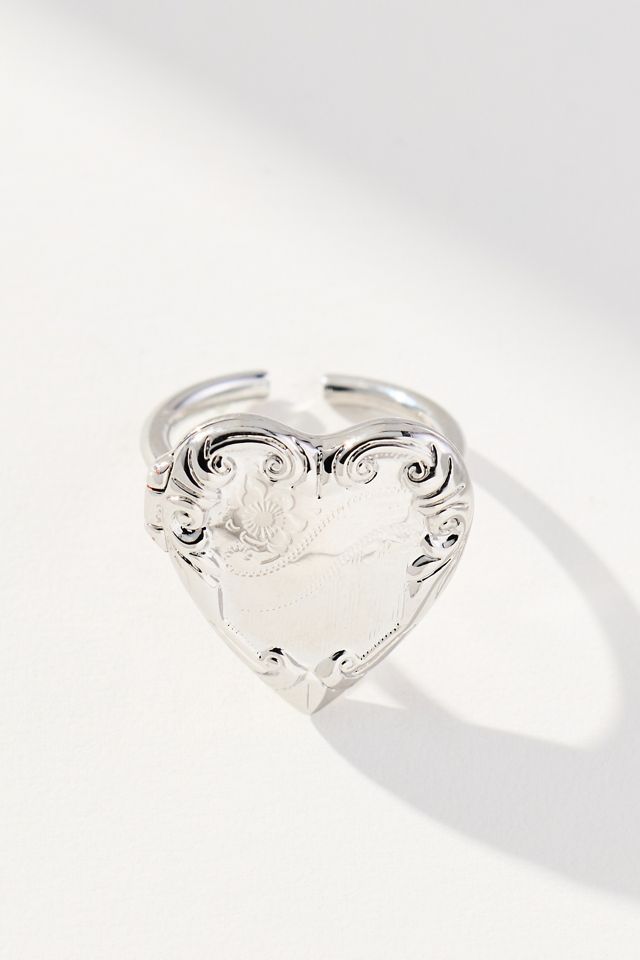 Embellished Heart Cocktail Ring #1