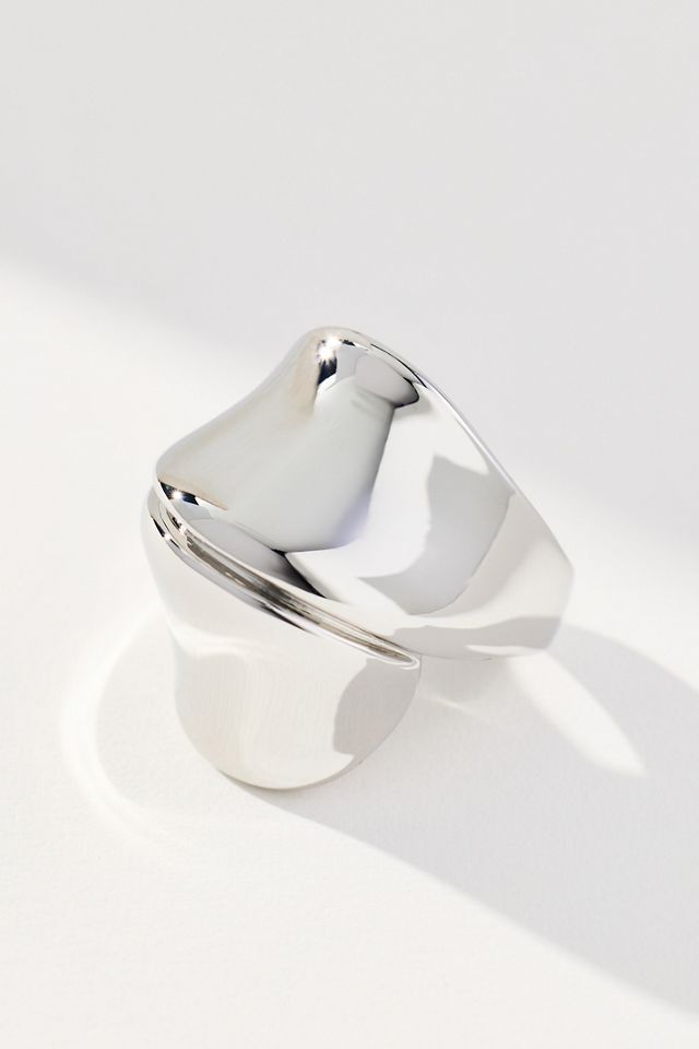 Large Molten Wrap Cocktail Ring #1