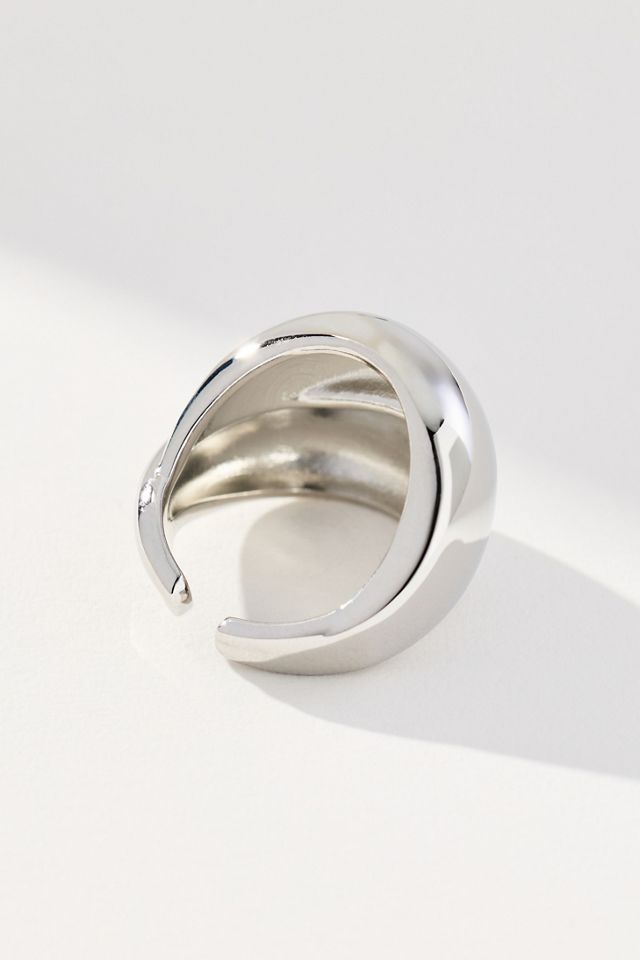 Faux Stacked Metal Cocktail Ring #1