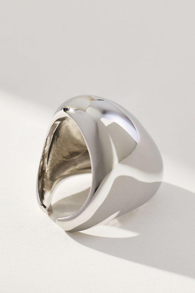Oval Metal Cocktail Ring #1
