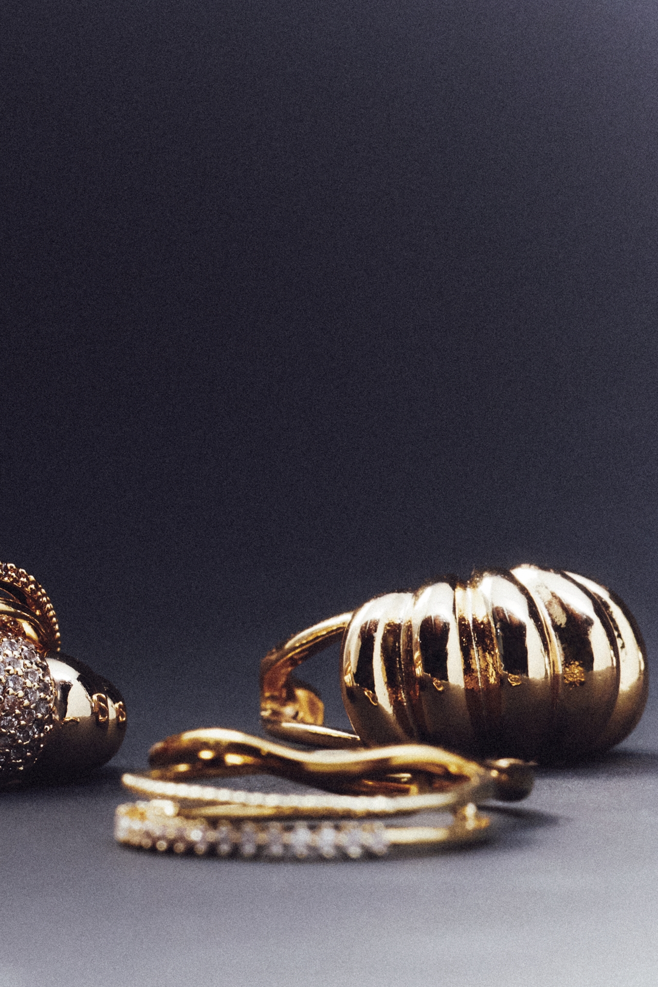 Delicate Crystal Thin Band Ring