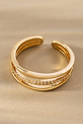 By Anthropologie Delicate Stacked Ring In Gold