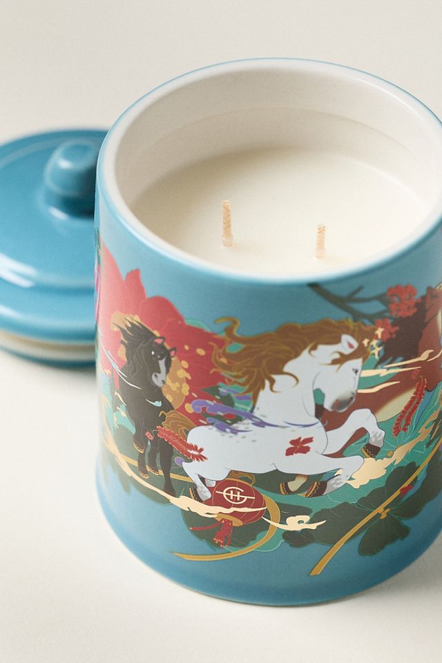 Glasshouse Fragrances Woody Freedom of the Horse Ceramic Candle #2