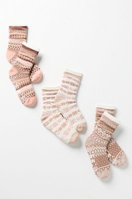 MUK LUKS Tall Cozy Lounge Socks, Set of 3