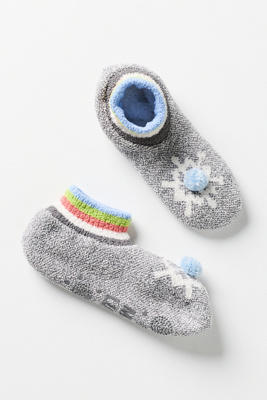 Muk Luks Icon Cozy Ribbed Cuff Booties In Gray