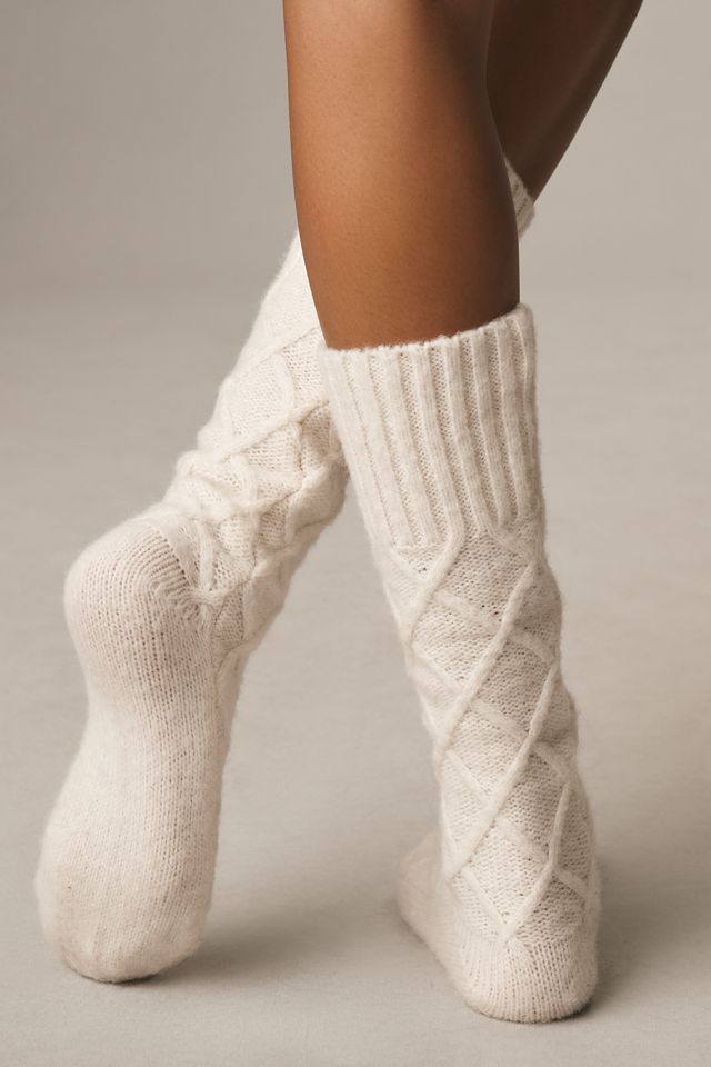 MUK LUKS Tall Cable-Knit Socks, Set of 2 #2