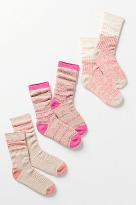 MUK LUKS Boot Socks, Set of 3