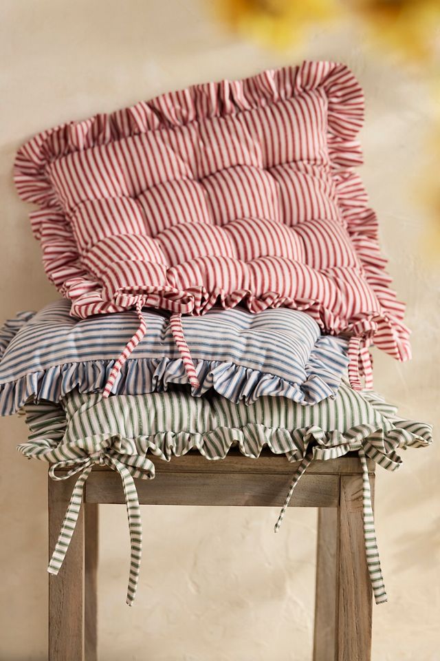 Ruffled Stripe Seat Cushion #4