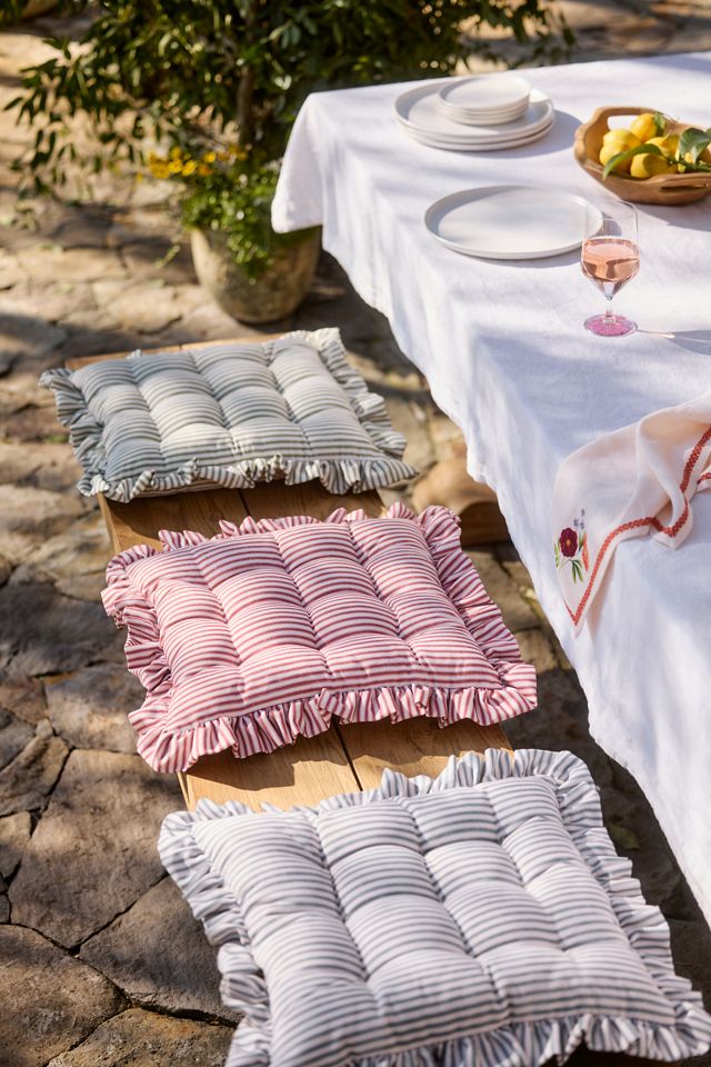 Ruffled Stripe Seat Cushion #2