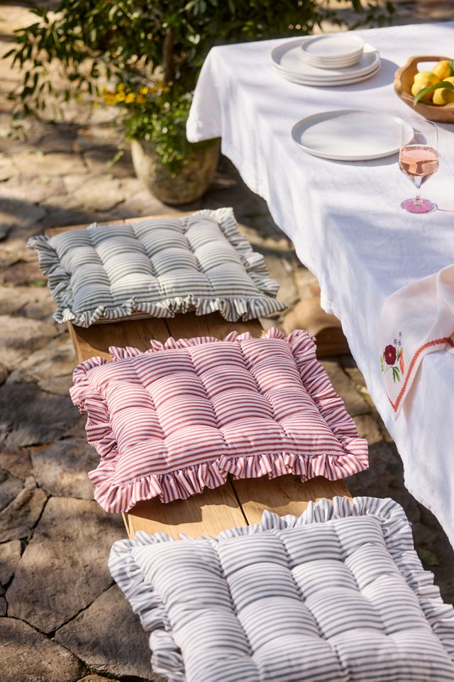 Ruffled Stripe Seat Cushion #3