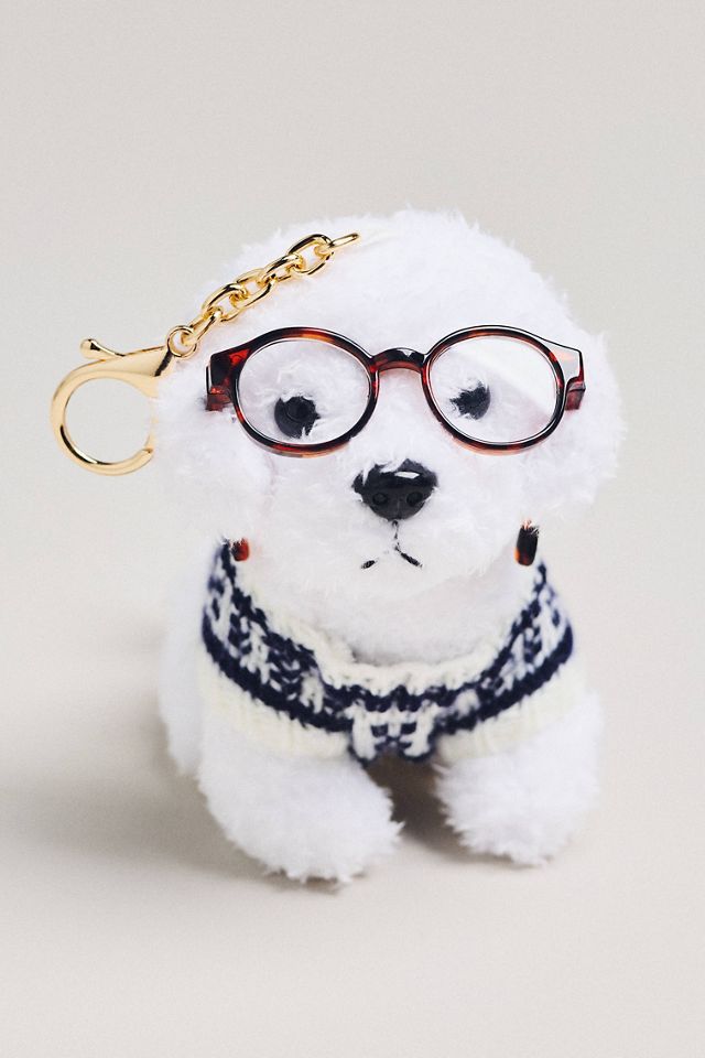 Fluffy Dog Plush Bag Charm