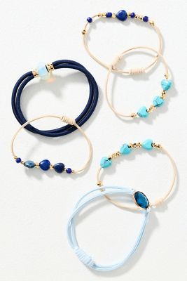 Flower-Embellished Hair Ties, Set of 2 | Anthropologie display picture 1