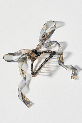 Paisley Bow Hair Claw Clip