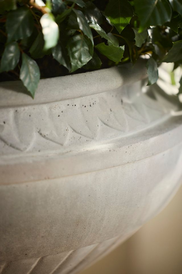 Washed Stone Urn Planter #2
