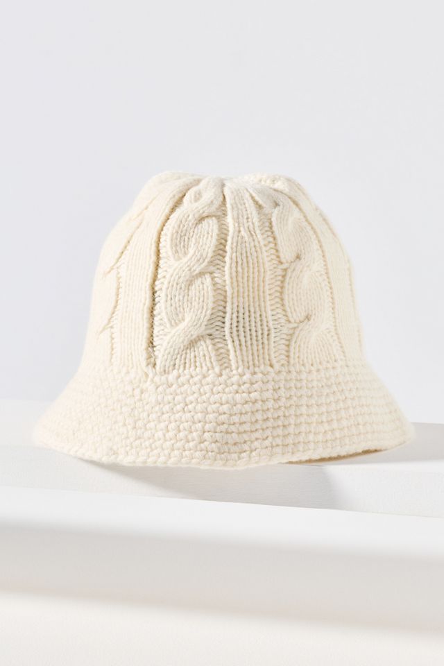 Ralph Lauren Cable Knit Wool Blend Bucket Hat #1