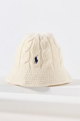 Ralph Lauren Cable Knit Wool Blend Bucket Hat