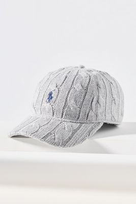 Ralph Lauren Wool Blend Cable Knit Baseball Cap