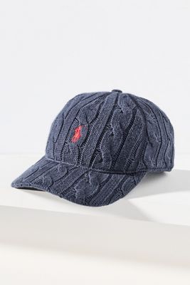 Ralph Lauren Wool Blend Cable Knit Baseball Cap