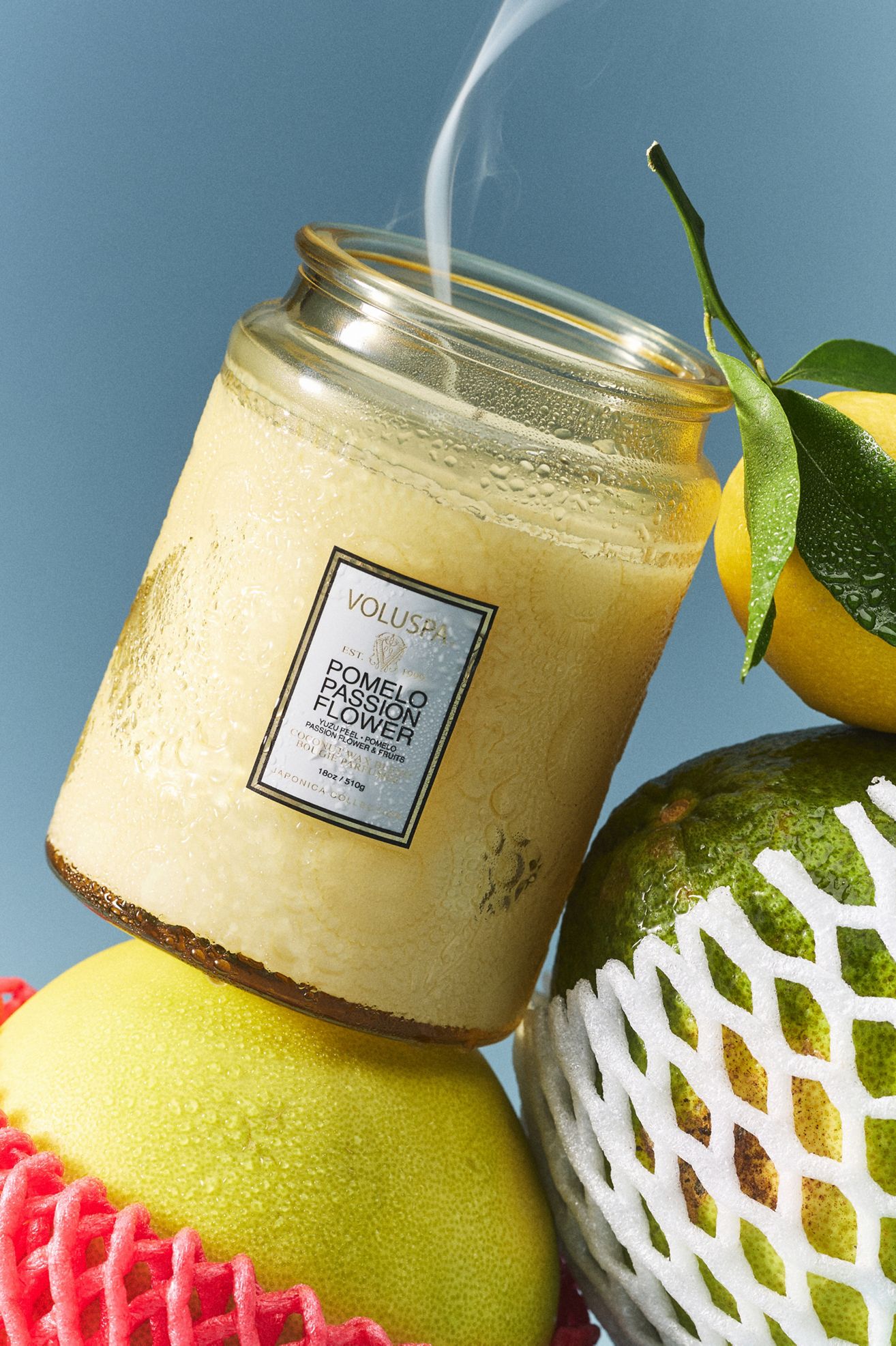 Voluspa Fruity Pomelo Passion Flower Glass Jar Candle - Pomelo Passion Flower, M