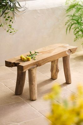Teak Root Mudroom Bench