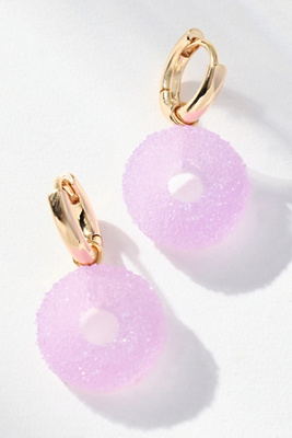 By Anthropologie Festive Icon Huggie Earrings In Yellow