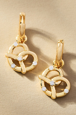 By Anthropologie Festive Icon Huggie Earrings In Gold