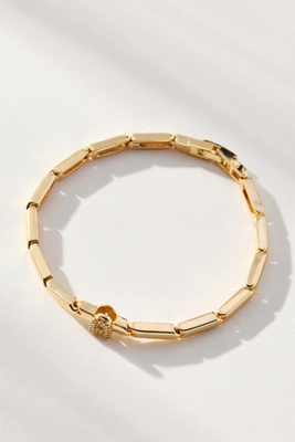 By Anthropologie Crystal Linked Bracelet In Gold